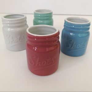 Pastel Colorer Mini Mason Jar Shot Glasses (4)